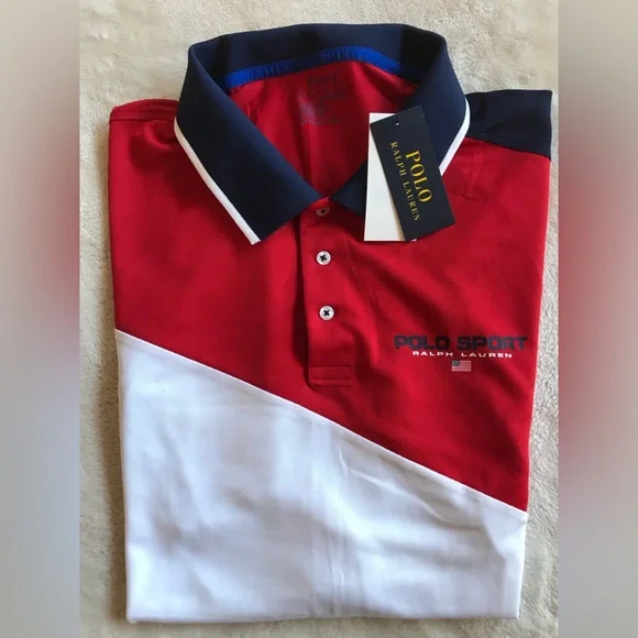 Polo Sport Ralph Lauren Red and Blue Polo Shirt